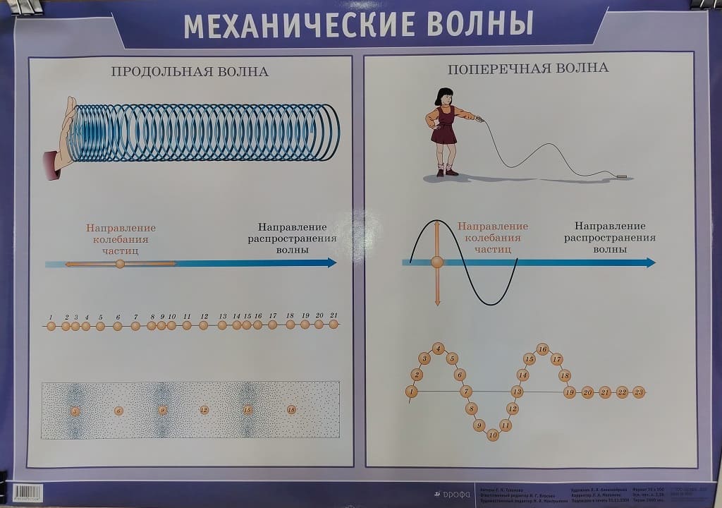 Плакат "Механические волны" (65х93см, лам.)