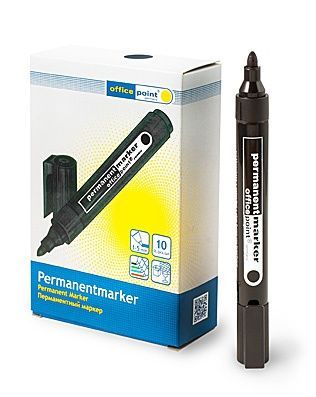 Маркер перманентный Office Point черный