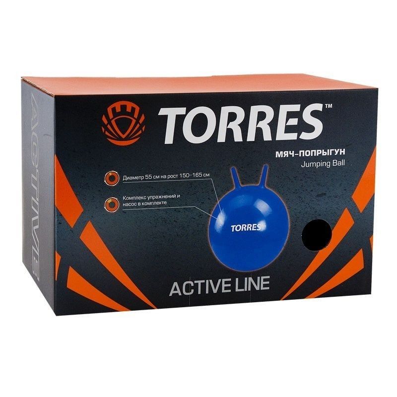 Мяч-попрыгун c рожками TORRES, Ø 55см