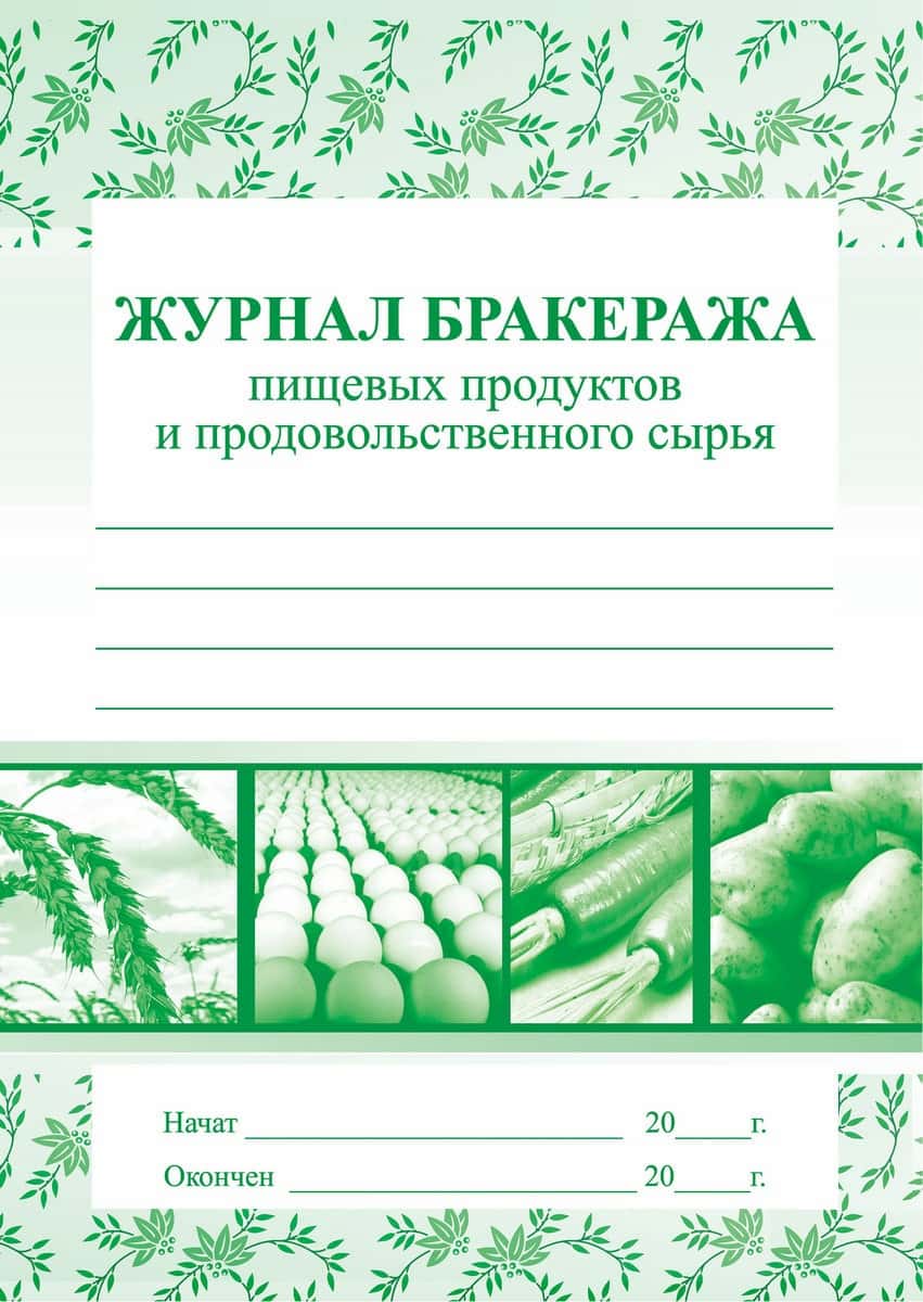Журнал бракеража пищевых продуктов и продовольственного сырья (СанПин 2.04.5.2409-08)
