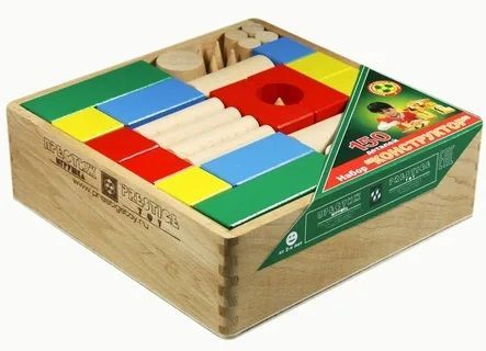 Конструктор деревянный 150 деталей, КЦ2701, цветной