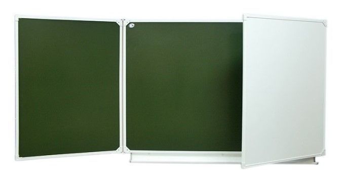 Доска аудиторная трехэлементная комбинированная, 340х100см