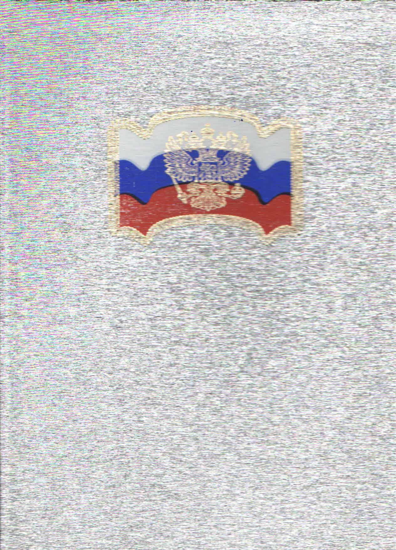Папка адресная "Герб и флаг" Шелк серебряный, А4, балакрон, пухлая
