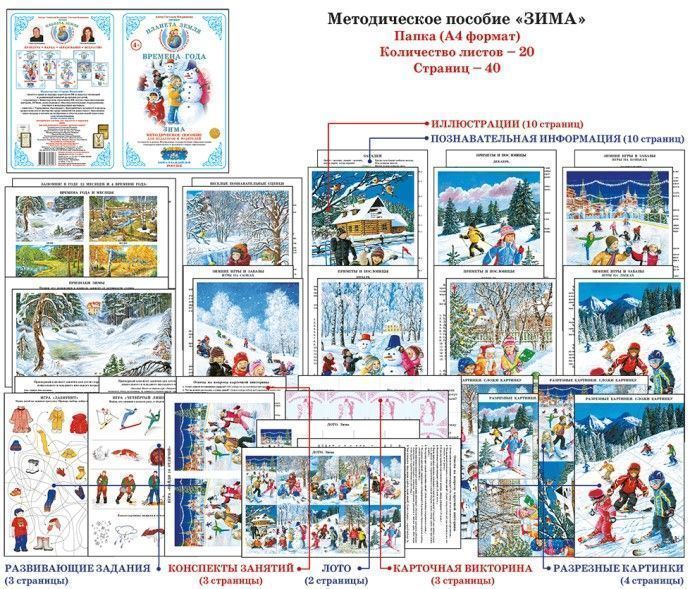 Дидактический материал "Зима"