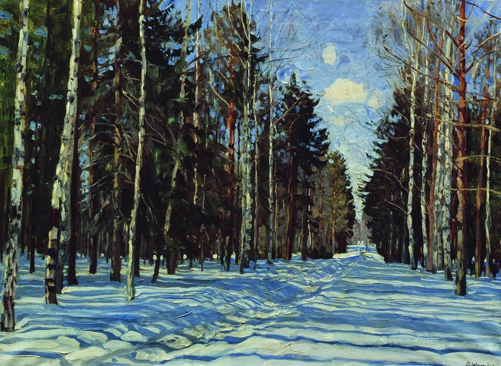 Репродукция "Лесная дорога", Жуковский С.Ю., 50х70см