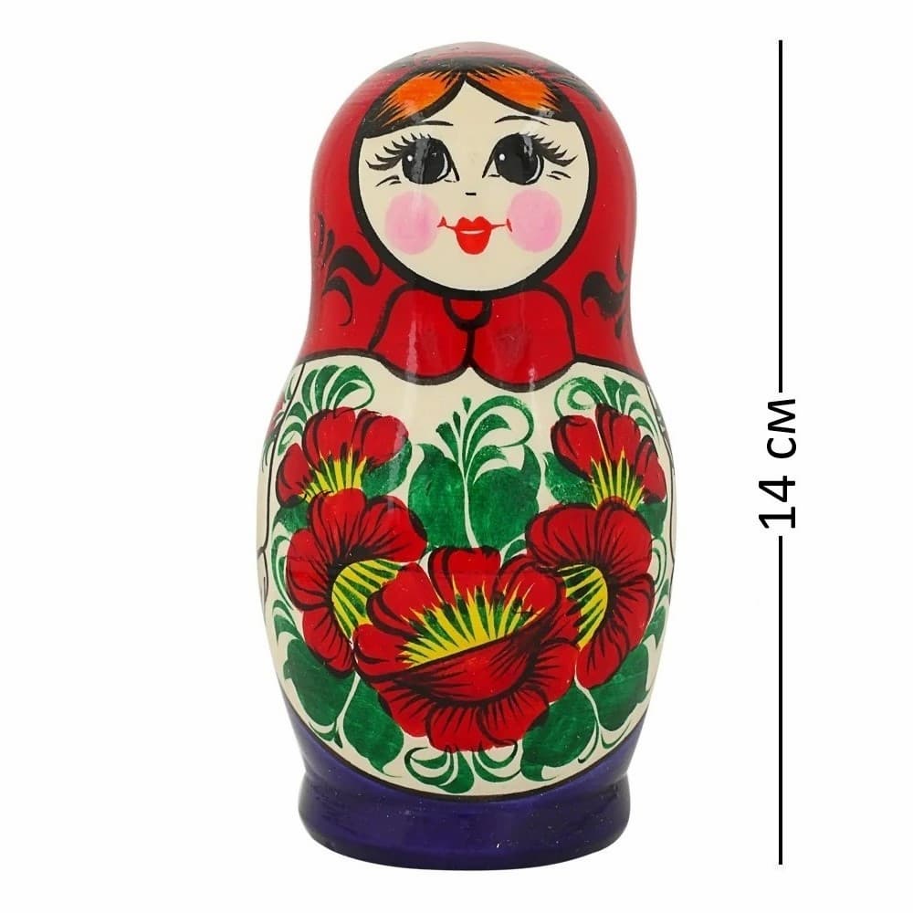 Матрешка вятская 7 пр. сувенирная расписная