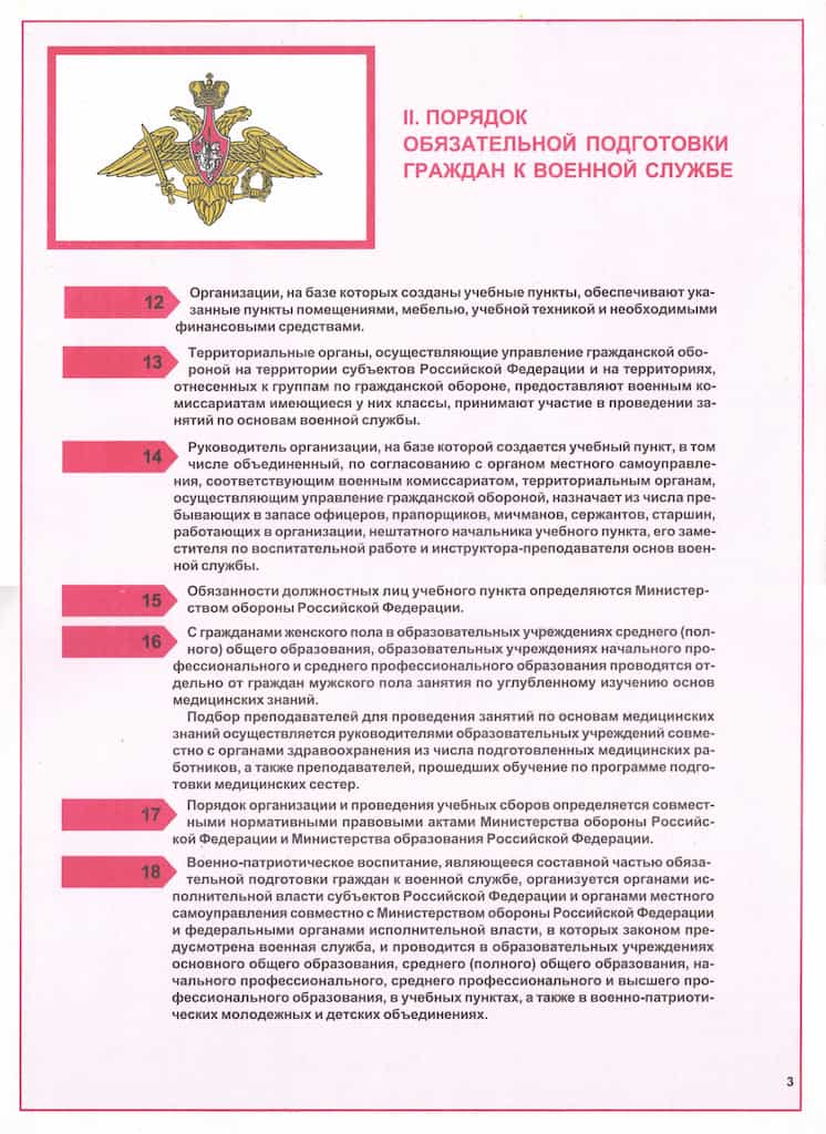 Комплект плакатов "Положение о подготовке граждан РФ к военной службе" (7 шт., А3)