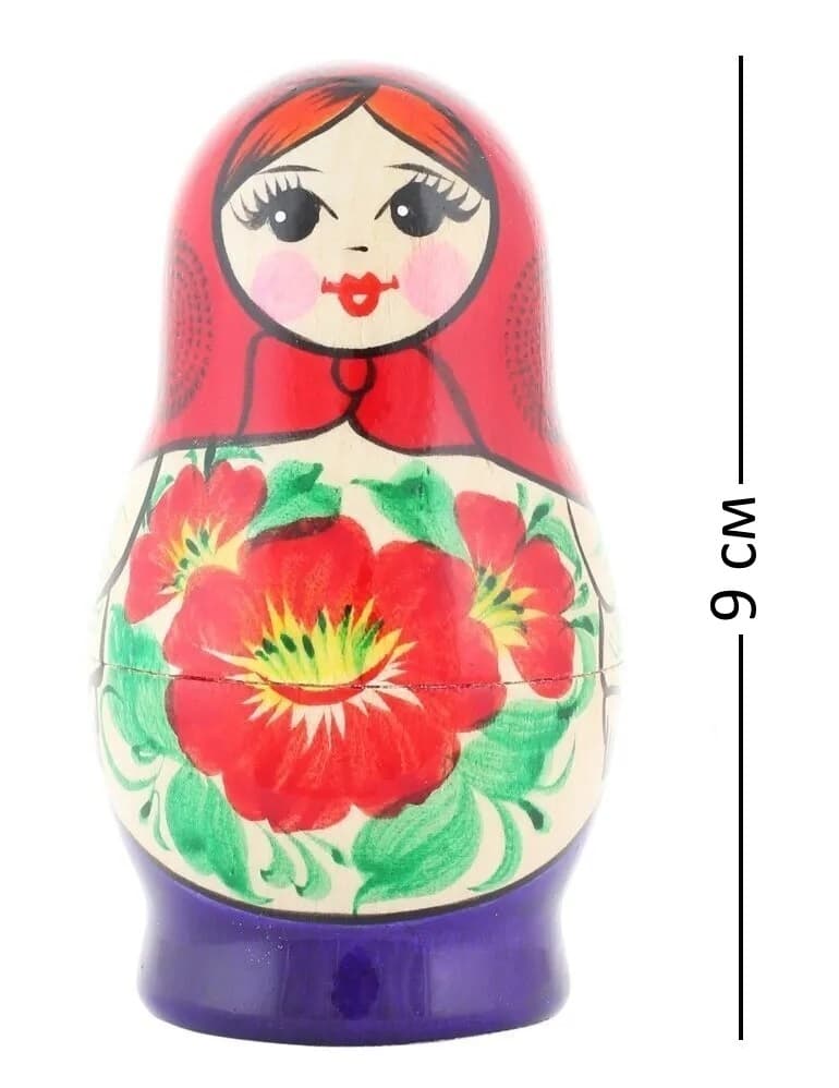 Матрешка вятская 5 пр. сувенирная расписная