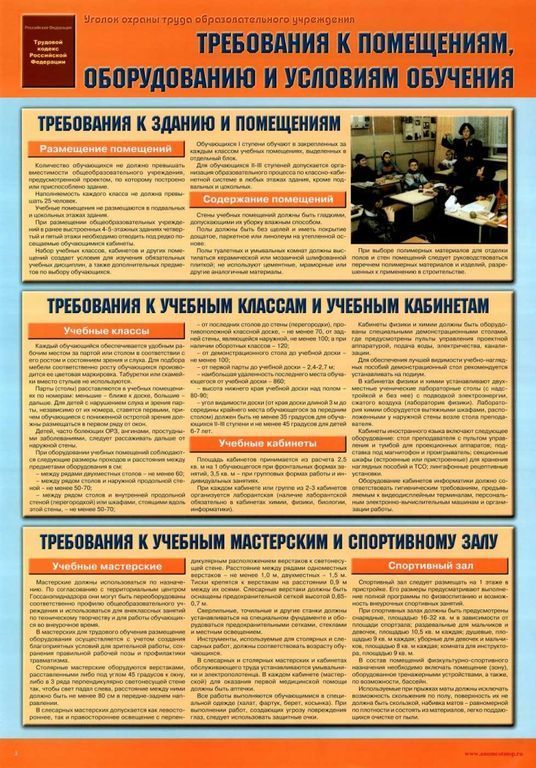 Комплект плакатов "Уголок охраны труда образовательного учреждения" (4 шт., А2)