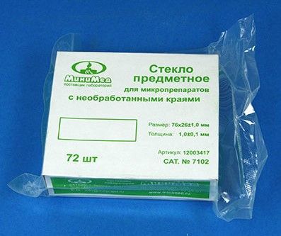 Стекло предметное с необработанными краями 26х76х1мм