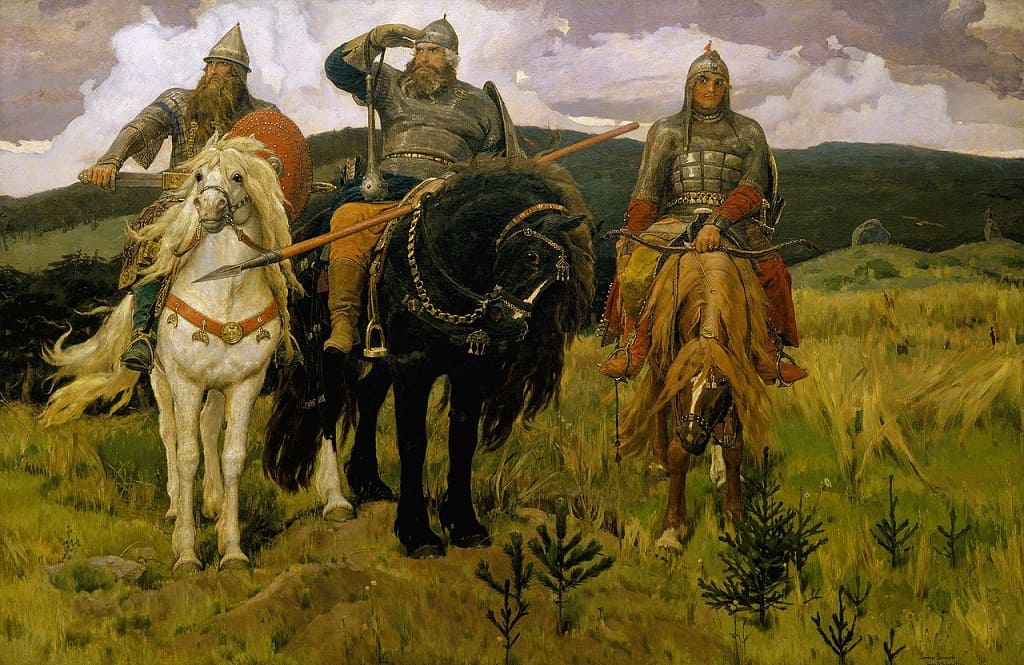 Репродукция "Богатыри", Васнецов В.М., 40х50см