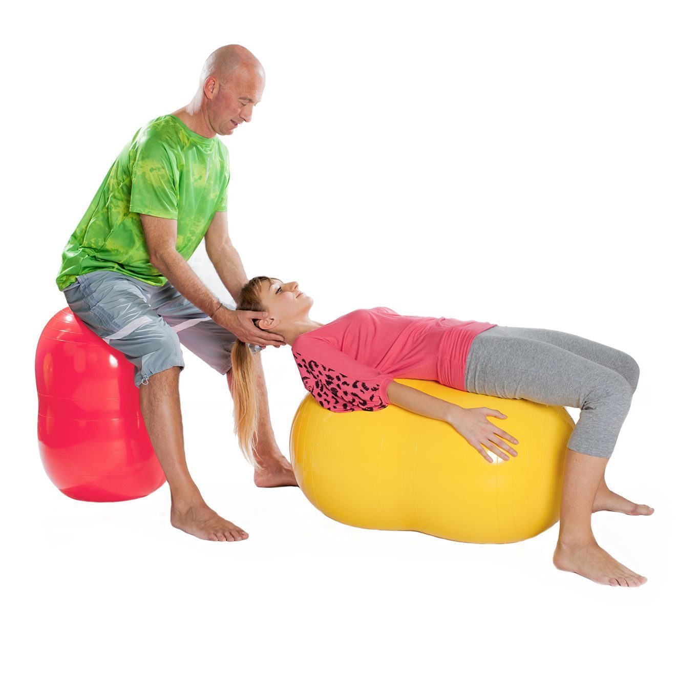 Мяч гимнастический (PHYSIO-ROLL) Ø 55см, длина 90см, желтый