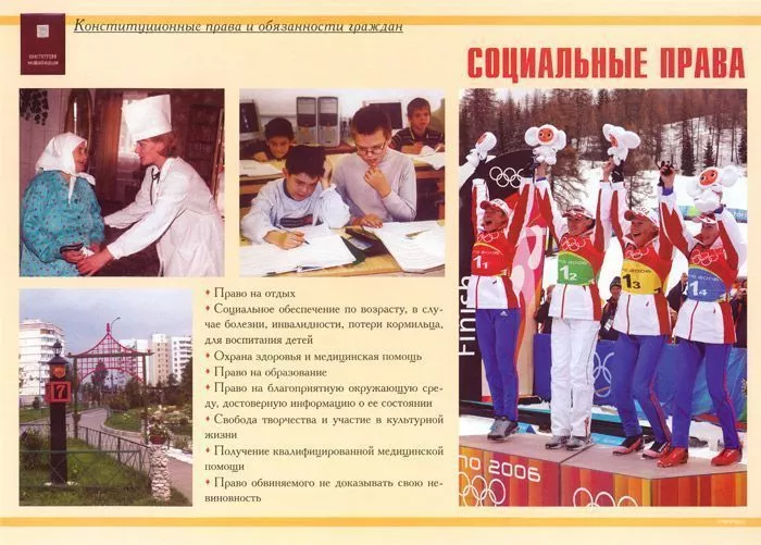 Комплект плакатов "Конституционные права и обязанности граждан" (11 шт., А3)