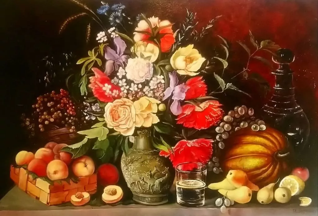 Репродукция "Цветы и плоды", Хруцкий И.Ф., 50х70см