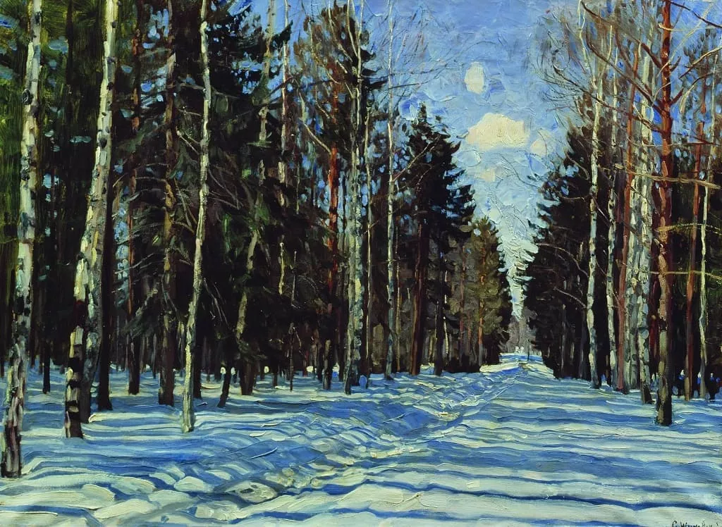 Репродукция "Лесная дорога", Жуковский С.Ю., 50х70см