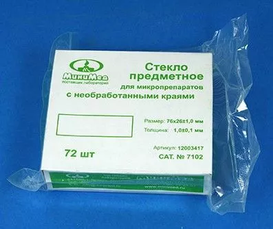 Стекло предметное с необработанными краями 26х76х1мм